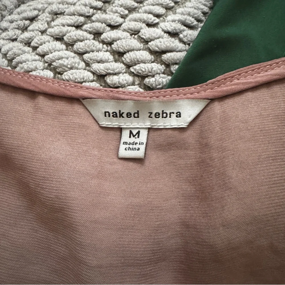 Naked Zebra Elegant Mauve Wrap Top long sleeve